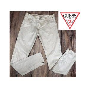 GUESS WHITE/SILVER METALLIC SKINNY JEAN
